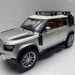 Hepsilazım Land Rover Defender Metal Araba 23 Cm Sesli Işıklı Kapılar Bagaj Kaput Açılır Oyuncak Demir Araç