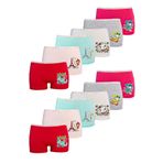 Hepsine Rakip 12LI Kız Çocuk Boxer Renkli Likralı Pamuklu Boxer Külot - 9 - 10 Yaş - Karışık