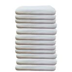 Hepsine Rakip 12li Paket Boya Tutmayan Mikrofiber El Yüz Spor Kuaför Havlusu 50X90 Cm Beyaz