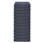Hepsine Rakip 12li Paket Boya Tutmayan Mikrofiber El Yüz Spor Kuaför Havlusu 50X90 Cm Siyah