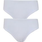 Hepsine Rakip 2li Kadın Orta Yüksek Bel Bikini Ince Lastik Pamuklu Ekonomik - M - L - Beyaz