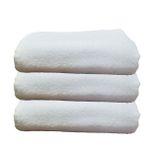 Hepsine Rakip 3 lü Paket Boya Tutmayan Mikrofiber El Yüz Spor Kuaför Havlusu 50X90 Cm Beyaz