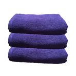 Hepsine Rakip 3 lü Paket Boya Tutmayan Mikrofiber El Yüz Spor Kuaför Havlusu 50X90 Cm Mor
