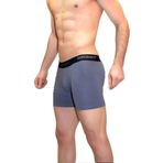 Hepsine Rakip 3lü Erkek Modal Likralı Boxer Büyük Beden Paçalı Don - Füme - 4XL