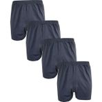 Hepsine Rakip 4lü Erkek Düğmeli Boxer Ekonomik %100 Pamuklu Paçalı Don - Füme - XL