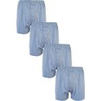 Hepsine Rakip 4lü Erkek Düğmeli Boxer Ekonomik %100 Pamuklu Paçalı Don - Gri - XL