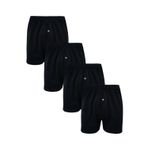Hepsine Rakip 4lü Erkek Düğmeli Boxer Ekonomik %100 Pamuklu Paçalı Don