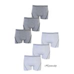 Hepsine Rakip 6lı Erkek Çocuk Likralı Pamuklu Boxer Kaliteli Iç Çamaşır - 5 - 6 Yaş - Beyaz - Gri