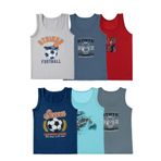 Hepsine Rakip 6lı Erkek Çocuk Pamuklu Atlet Likralı Esnek Renkli 3109 Karışık 9-10 yaş