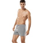 Hepsine Rakip 6lı Erkek Penye Düğmeli Boxer Pamuklu Bol Kesim Havlu Bel Düz - Gri - 3XL