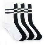Hepsine Rakip 6lı Erkek Unisex Çizgili Soket Çorap Pamuklu Tenis Ekonomik Spor - 36 - 42 - Karışık