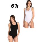 Hepsine Rakip 6lı Kadın Geniş Askılı Kancalı Çıtçıtlı Body Zıbın Atlet S-Battal - Karışık - M