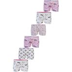 Hepsine Rakip 6lı Kız Çocuk Desenli Likralı Pamuk Boxer Külot - 7 - 8 Yaş - Karışık