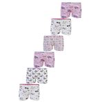 Hepsine Rakip 6lı Kız Çocuk Desenli Likralı Pamuk Boxer Külot - 9 - 10 Yaş - Karışık