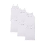 Hepsine Rakip 6lı Kız Çocuk Ip Askılı Işlemeli Atlet Ribana Fanila - Beyaz - 9 - 10 Yaş