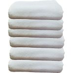 Hepsine Rakip 6'lı Paket Boya Tutmayan Mikrofiber El Yüz Havlusu 50 x 90 cm - Beyaz