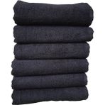Hepsine Rakip 6'lı Paket Boya Tutmayan Mikrofiber El Yüz Havlusu 50 x 90 cm - Siyah