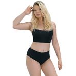 Hepsine Rakip Kadın Büyük Beden Basic Külot Lazer Kesim İz Yapmaz Toparlayıcı Siyah XXL