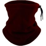 Hepsine Rakip Kadın Erkek Polar Boyunluk Kışlık Ipli Bere Termal Sıcak Unisex - Bordo - Standart