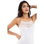 Hepsine Rakip Kadın İp Askılı Geniş Dantelli Bayan Atlet Fanila 6033 Beyaz M