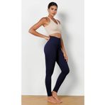 Hepsine Rakip Kadın Yüksek Bel Fitilli Esnek Spor Tayt 4117 Lacivert L-XL