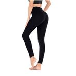 Hepsine Rakip Kadın Yüksekbel Toparlayıcı Cepli Sporcu Tayt Yoga Pilates Fitnes - Siyah - L - XL