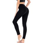 Hepsine Rakip Kadın Yüksekbel Toparlayıcı Cepli Sporcu Tayt Yoga Pilates Fitnes - Siyah - S - M