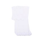 Hepsine Rakip Kız/Erkek Bebek Çocuk Düz Renk Külotlu Çorap 3 lü Paket Beyaz 7-8 yaş