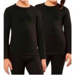 Hepsine Rakip Kız/erkek Çocuk Termal Içlik Atlet Unisex Fanila Sıcak Esnek - Siyah - 11 - 12 Yaş