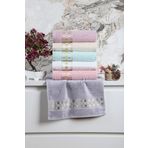 Hepsine Rakip Renkli 30x50 cm 6'lı Kadife Jakarlı Mutfak Havlusu Seti