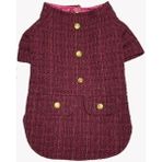 Hepsipatili Bordo Tüvit Küçük Irk Köpek Ceketi - 2XL