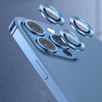 Heptek İletişim Apple iPhone 12 Pro Max Kamera Lens Koruyucu Renkli Tasarım Kolay Takma Aparatlı (Cl-07) - Mavi