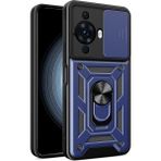 Heptek İletişim Infinix Note 30 Vıp Kılıf Sürgülü Tank Zırh Yüzüklü Mıknatıslı Standlı Kapak (S-Vega) - Huawei Nova 12S - Lacivert