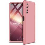 Heptek İletişim Realme 6 Pro Kılıf 360 Tam Koruma Ön ve Arka Sert Mika Kapak Orjinal Ays Gkk Kapak - Rose Gold