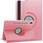 Heptek İletişim Samsung Galaxy Tab S7 Fe / S7 Plus / S8 Plus 12.4 Inc Kılıf Dönebilen Standlı X800 T730 T970 (D-T) - Pembe