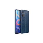 Heptekiletişim Xiaomi Poco M4 Pro 5G Kapak Deri Görünümlü Renk Atmayan Dayanaklı Silikon Kılıf-Niss-Lacivert