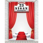 heptex 23 Nisan Hatırası Branda Afişi 100X150 Çok Renkli Eğlenceli Tasarım ile Parti Oyunları İçin