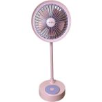 Hepu 9050B Mini Şarjlı Masaüstü Pembe Vantilatör
