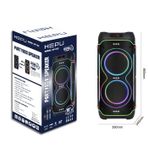 Hepu HP 102 2x10 inç Subwoofer Ultra Bass Taşınabilir Şarjlı Bluetooth Hoparlör