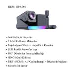 Hepu HP-SP01 – 3’ü 1 Arada Ev Sineması & Karaoke Projeksiyon (2 Mikrofon + Hoparlör Entegre) - 0 - Siyah