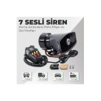 Her Araca Uyumlu Universal 7 Sesli Polis Sireni 32022
