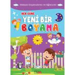 Her Güne Yeni Bir Boyama Kitabı 3-5 Yaş Okul Öncesi 224 Sayfa Türkçe Gelişim Destekli