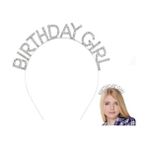 Her Şey Evinizde Gümüş Kristal Taşlı Birthday Girl Tacı