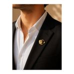HER ŞEY NOTA www.herseynota.com Atatürk Ay Yıldız Gold Renk Rozet Unisex Yaka Aksesuarı
