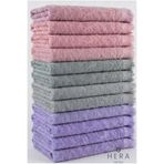 HERA 12’li 4 ADET MOR-4 ADET GRİ-4 ADET GÜLKURUSU 30X50 CM PAMUKLU MUTFAK HAVLUSU