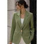 Hera Moda Kadın Yeşil Blazer Ceket Cep Detaylı