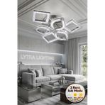 Hera Model 6'lı Gümüş 3 Renk Modu Ledli Tavana Sıfır Modern Salon Mutfak Çocuk Yatak Odası Led Avize