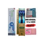 Herbadent Bitki Özlü Diş Macunu-Diş Beyazlatma Tozu-3'lü Diş Fırça-125 gr Hmd Sabun Hediye