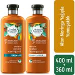 Herbal Altın Moringa Yağı 400 ml Şampuan+360 ml Saç Bakım Kremi