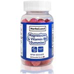 Herbaland Magnesium Vitamin B6 Gummies 60 Çiğnenebilir Tablet